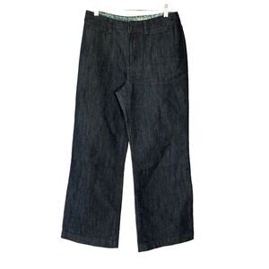 Chico’s The Platinum Trouser Jeans Women’s 1 Short Wide Leg Dark Wash Sz 8
